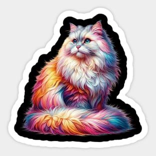 Cat Rainbow pop art Sticker